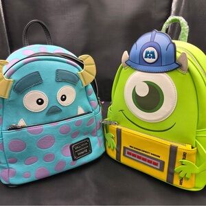 Loungefly Disney Monsters Inc Mike and Sully set of 2